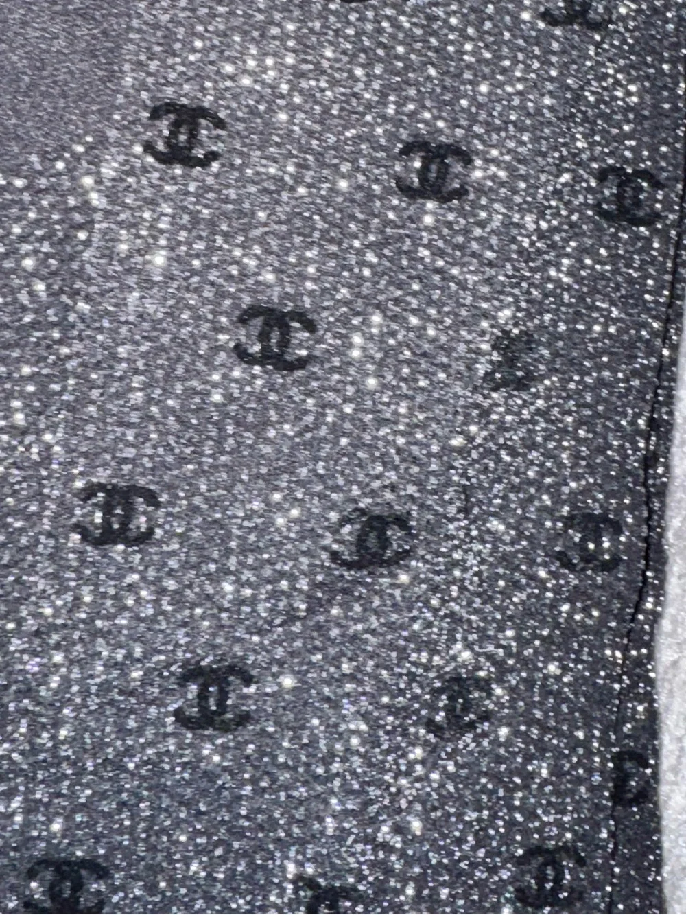 Chanel Black Shimmer Tights